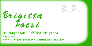 brigitta pocsi business card